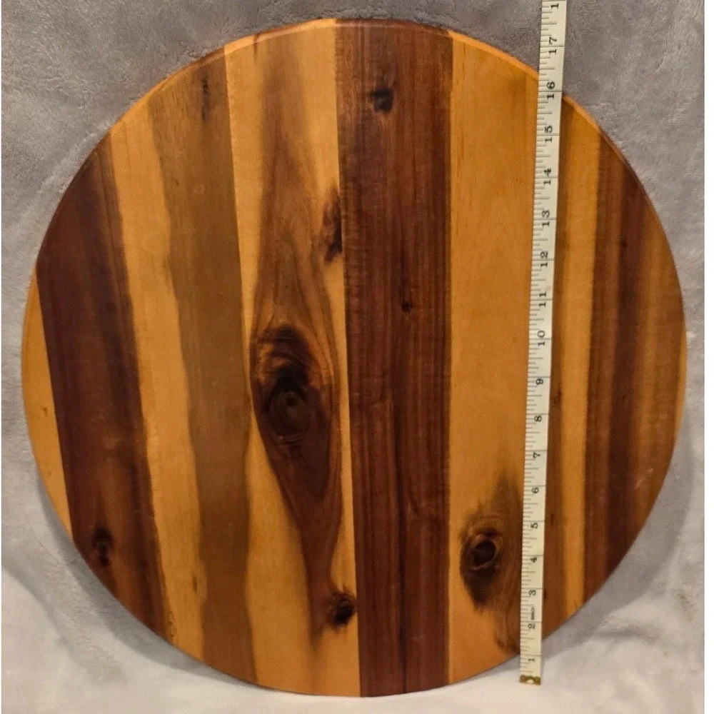 Lipper International 17.75 In. Acacia Wood Lazy Susan Rotating Kitchen Turntable